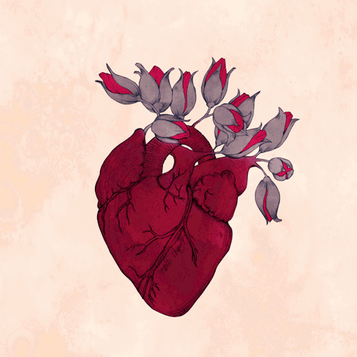 coração florido